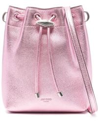 Jimmy Choo - Bon Bon Metallic Leather Mini Bucket Bag - Lyst