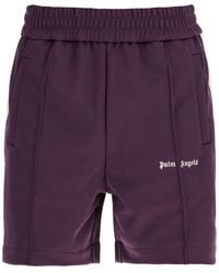 Palm Angels Bear-motif Track Shorts in Black for Men | Lyst