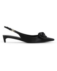 Dolce & Gabbana - Bow Satin Slingback Pumps - Lyst