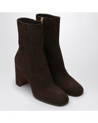 Prada - Dark Suede Boot - Lyst