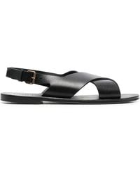 Saint Laurent - Mojave Crisscross Leather Sandals For - Lyst