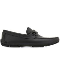 Ferragamo - Embossed Gancini Monogram Driving Loafers Shoes - Lyst