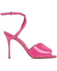 Manolo Blahnik - Stylish High Stiletto Sandals With Adjustable Ankle Strap - Lyst