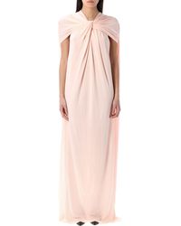 Jil Sander - Draped Dress With Knotted Neckline - Lyst