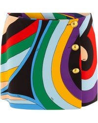 PUCCI - Iride-Print Wrap Mini Skirt - Lyst