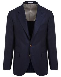 Brunello Cucinelli - Deconstructed Virgin Wool Single-Breasted Jacket - Lyst
