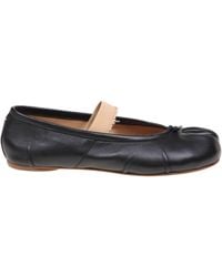 Maison Margiela - Tabi Ballerina With Leather Elastic - Lyst