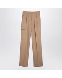 Max Mara - Caramel-Coloured Cargo Trousers - Lyst