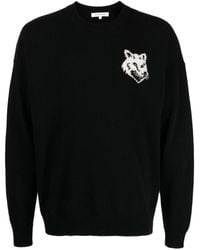 Maison Kitsuné - Fox Head Intarsia Logo Sweater - Lyst