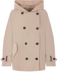 Brunello Cucinelli - Double-Breasted Trench - Lyst