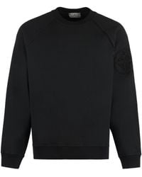 Stone Island - Classic Cotton Crew-Neck Sweatshirt For - Lyst
