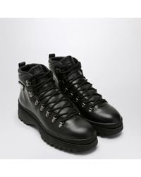 Prada - Leather Lace-Up Ankle Boot - Lyst