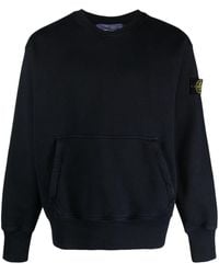 Stone Island - Sophisticated And Stylish Cotton Sweatshirt With Iconic Logo Patch - Lyst