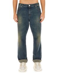 Balmain - Classic Straight-Leg Jeans - Lyst