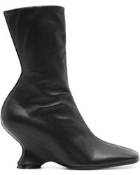 Dries Van Noten - Leather Wedge Ankle Boots - Lyst