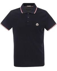 美品　MONCLER ネイビー シンプルストライプ ポロシャツ　XL 4S501 モンクレール(MONCLER) 半袖ポロシャツ メンズポロシャツ | 通販