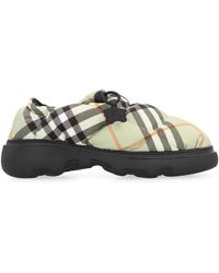 Burberry - Check Motif Mules - Lyst