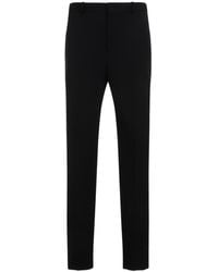 Saint Laurent - Sophisticated Wool And Silk Blend Trousers - Lyst