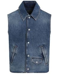 Givenchy - Denim Vest - Lyst