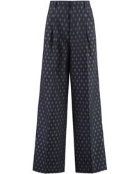 Etro - Jacquard Trousers - Lyst
