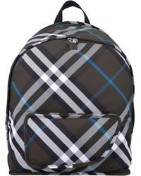 Burberry - Check Pattern Shield Backpack - Lyst