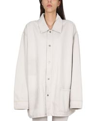 Maison Margiela - Denim Jacket With Front Button Closure - Lyst