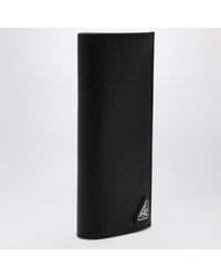 Prada - Mini Saffiano Leather Wallet With Logo - Lyst