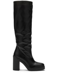 Stuart Weitzman - Leather Boots With Durable Outsole - Lyst
