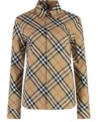 Burberry - Checked Cotton Shirt - Lyst