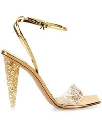 Gianvito Rossi - Mini Glitter High Heels Sandal With 11 Cm Heel - Lyst