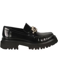 Ferragamo - Gancini-Buckle Leather Loafers - Lyst