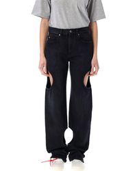 Off-White c/o Virgil Abloh - Meteor Cut-Out Straight-Leg Jeans - Lyst