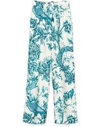 F.R.S For Restless Sleepers - Printed Silk Trousers - Lyst