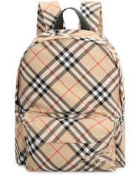 Burberry - Chic Printed Nylon Backpack 35X41X14 Cm - Lyst