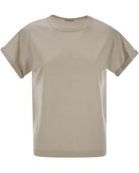 Brunello Cucinelli - Cashmere And Silk T Shirt - Lyst