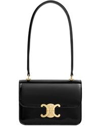 Celine Teen Josephine Patent Leather Handbag in White | Lyst