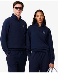 Lacoste - High-Neck Zip-Up Sweatshirt - Lyst