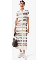 Lacoste - Ribbed Knit Polo Collar Dress - Lyst