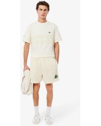 Lacoste - Graphic Print Mesh Shorts - Lyst