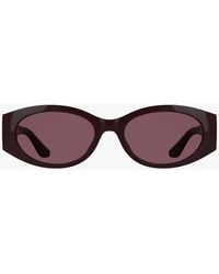 Lacoste - Plissé Oval Glasses - Lyst