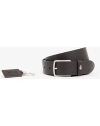 Lacoste - Elegance Leather Belt And Key Ring Gift Set - Lyst