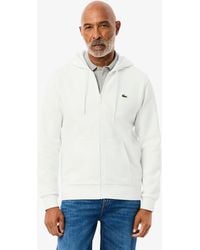 Lacoste - Classic Fit Zip-Up Fleece Sweatshirt - Lyst