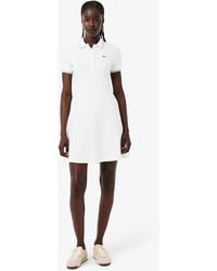 Lacoste - Stretch Polo Collar Skater Dress - Lyst