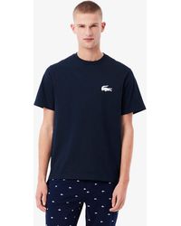 Lacoste - Crocodile Print Cotton Undershirt - Lyst