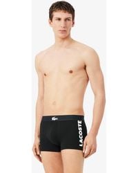 Lacoste - 3-Pack Stretch Cotton Trunks - Lyst