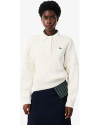 Lacoste - French Made Polo Collar Sweater - Lyst