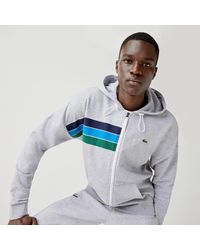 men's lacoste sport colorblock fleece tennis sweatshirt