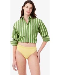 Lacoste - Logo Waist Microfiber String Briefs - Lyst