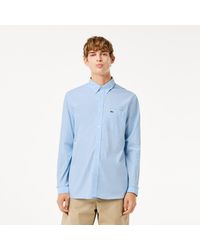 Lacoste - Regular Fit Gingham Poplin Shirt - Lyst