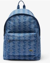 Lacoste - Denim Monogram Backpack - Lyst